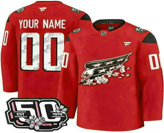 Men's Washington Capitals Customized Red 50th Anniversary Authentic Jersey,We sell and wholesale Men's Washington Capitals Customized Red 50th Anniversary Authentic Jersey on line form chian!